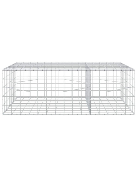 Gabione con filo da 5 mm e rete 10x10 cm 150x100x50 cm