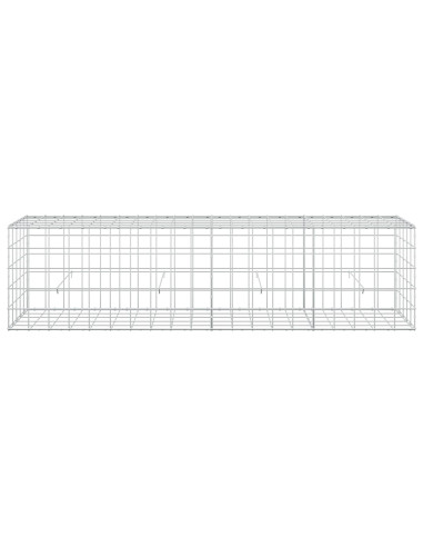Gabione con filo da 5 mm e rete 10x10 cm 200x50x50 cm