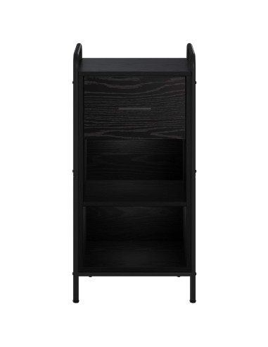 Credenza Rovere Nero 97 x 33 x 81 cm Legno ingegnerizzato