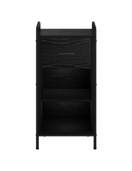 Credenza Rovere Nero 97 x 33 x 81 cm Legno ingegnerizzato