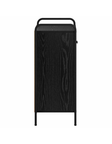Credenza Rovere Nero 97 x 33 x 81 cm Legno ingegnerizzato