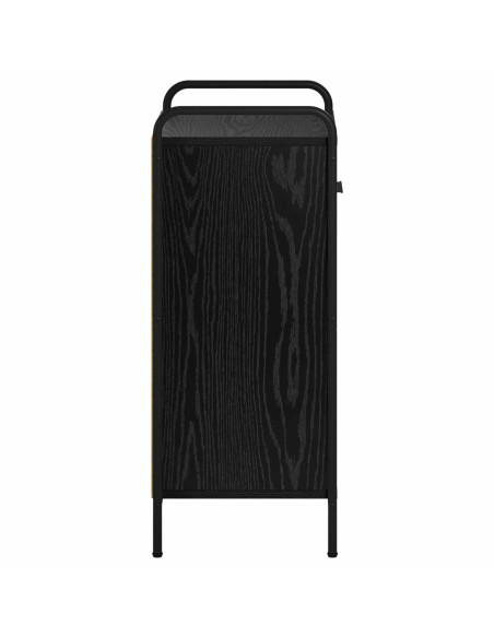 Credenza Rovere Nero 97 x 33 x 81 cm Legno ingegnerizzato