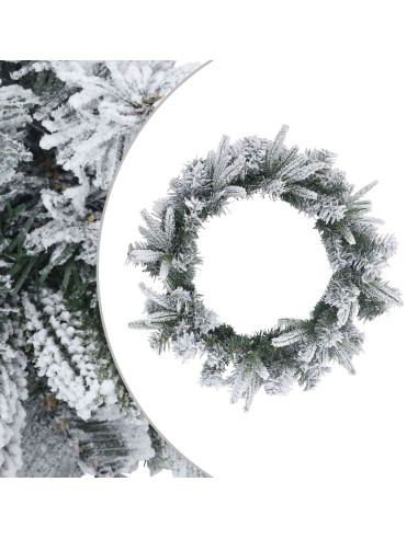 Ghirlanda di Natale Bianco Ø 50 cm PVC e PE