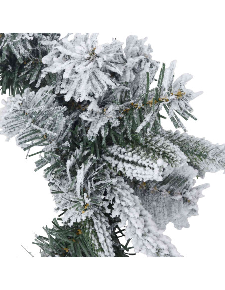 Ghirlanda di Natale Bianco Ø 50 cm PVC e PE