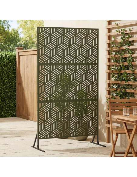 Schermo per Privacy 100 x 50 x 180 cm Acciaio Verde Oliva