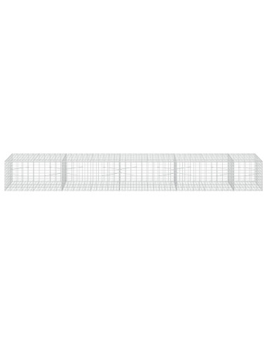 Gabione con Filo da 3,5 mm e Rete da 5x10 cm 450x100x50 cm