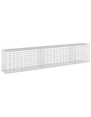 Gabione con Filo da 3,5 mm e Rete da 5x10 cm 250x30x50 cm