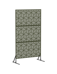 Schermo per Privacy 100 x 50 x 180 cm Acciaio Verde Oliva 2