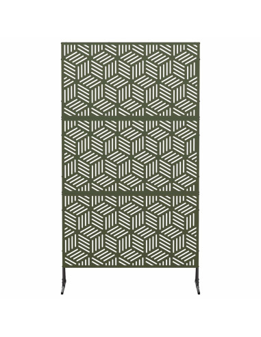 Schermo per Privacy 100 x 50 x 180 cm Acciaio Verde Oliva