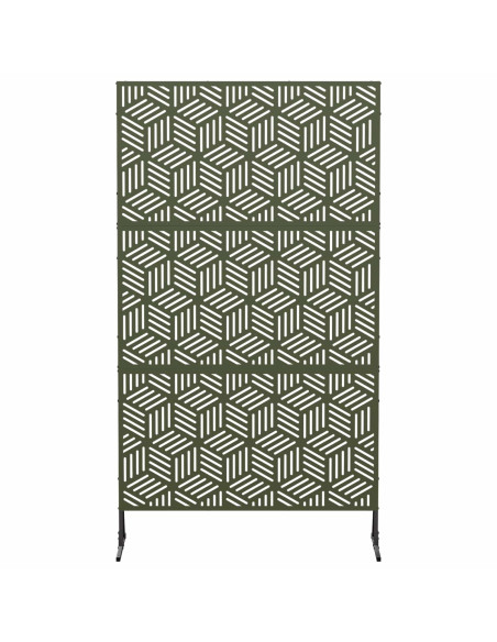 Schermo per Privacy 100 x 50 x 180 cm Acciaio Verde Oliva