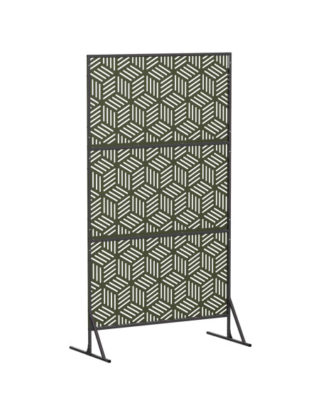 Schermo per Privacy 100 x 50 x 180 cm Acciaio Verde Oliva
