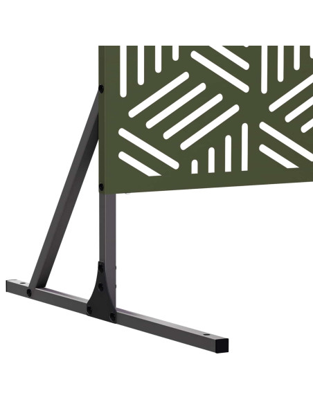 Schermo per Privacy 100 x 50 x 180 cm Acciaio Verde Oliva