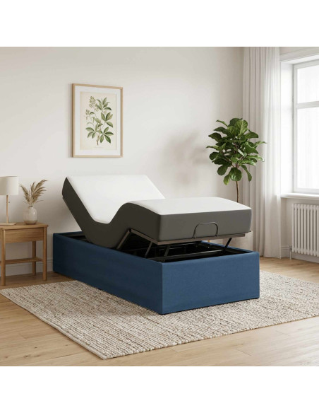 Telaio Letto Elettrico Regolabile Blu 200 x 70 x 33,5 cm