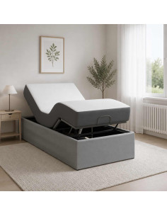 Telaio Letto Elettrico Regolabile Grigio Chiaro