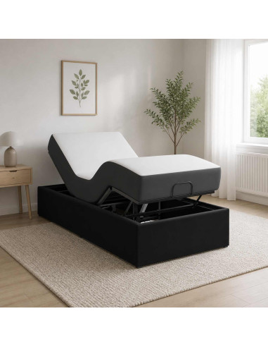 Telaio Letto Elettrico Regolabile Nero 200 x 70 x 33,5 cm