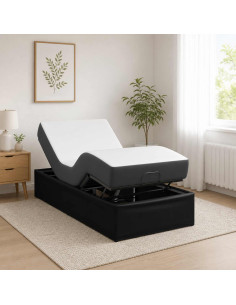 Telaio Letto Elettrico Regolabile Nero 200 x 80 x 33,5 cm