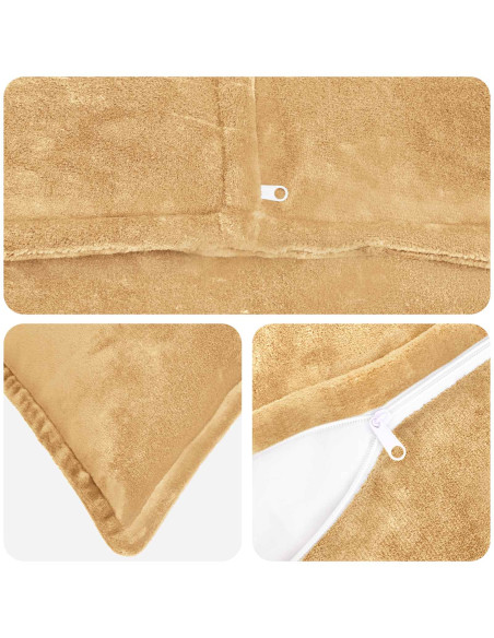 Federa 6 pcs HOUTEN Tortora 60 x 60 cm Flanella