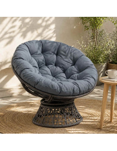 Cuscino per Sedia Papasan VIANEN 100% Poliestere Blu