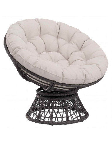 Cuscino per Sedia Papasan VIANEN 100% Poliestere Bianco