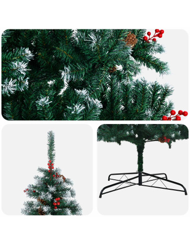 Albero di Natale artificiale 500 cm PVC e Acciaio