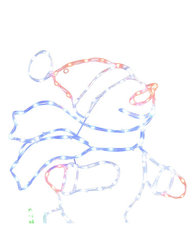 Insegna LED Babbo Natale sui pattini LOVIISA 120 LED