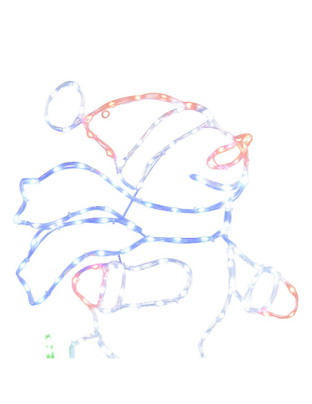 Insegna LED Babbo Natale sui pattini LOVIISA 120 LED