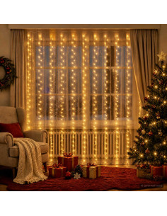 Tenda luminosa Trasparente 300 x 300 cm PVC 300 LED