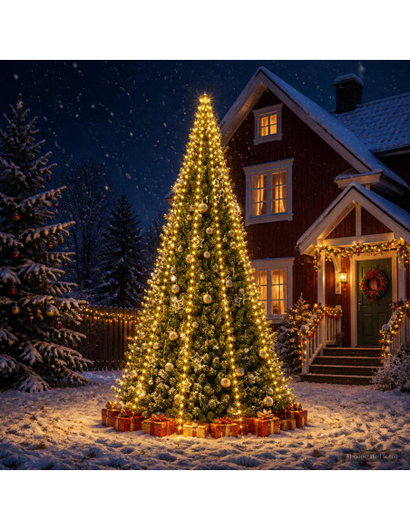 Ghirlande luminose per alberi di Natale Verde 500 cm PVC