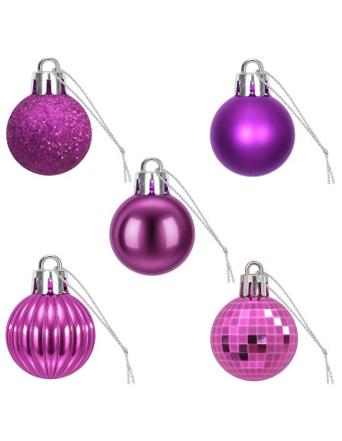 Set di Palline di Natale 150 pz Lillà 3 cm Polistirolo