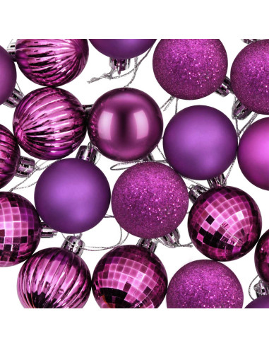 Set di Palline di Natale 150 pz Lillà 3 cm Polistirolo