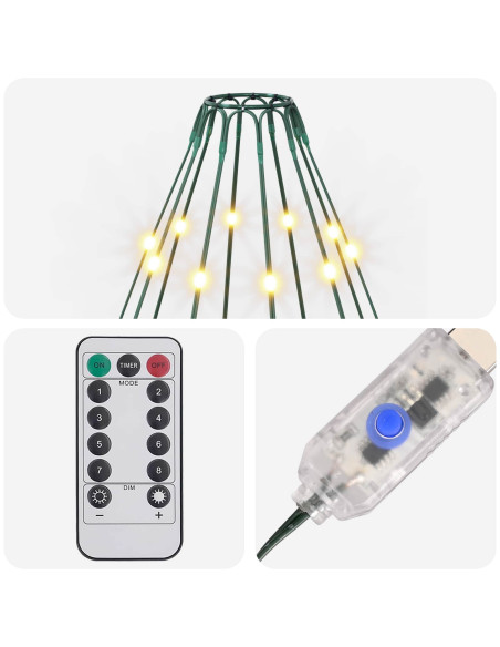 Ghirlande luminose per alberi di Natale Verde 500 cm PVC