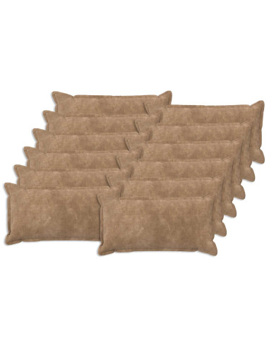 Cuscino con cuscino HOUTEN 12 pz Tortora Fleece in microfibra