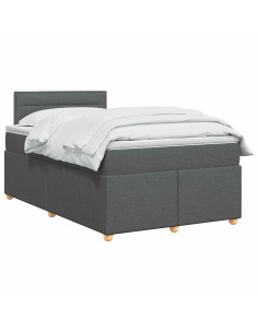 Letto box spring con materasso Grigio Scuro 120 x 200 cm 2