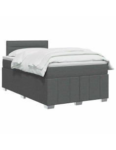 Letto box spring con materasso Grigio Scuro 120 x 200 cm 2