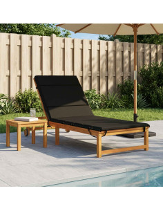 Cuscino per Lettino GEMERT 100% Poliestere Nero 200 x 90 x 3 cm