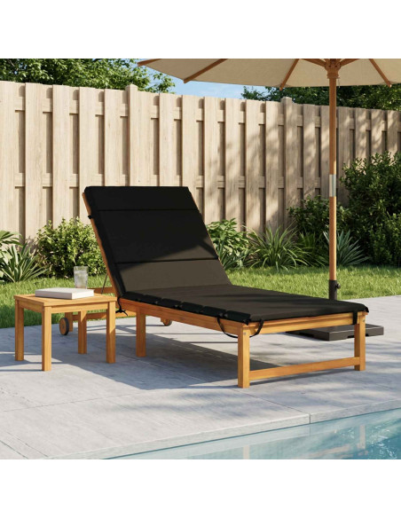 Cuscino per Lettino GEMERT 100% Poliestere Nero 200 x 90 x 3 cm