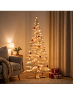 Albero di Natale in legno KOTKA 180 cm Legno Massello di Pino