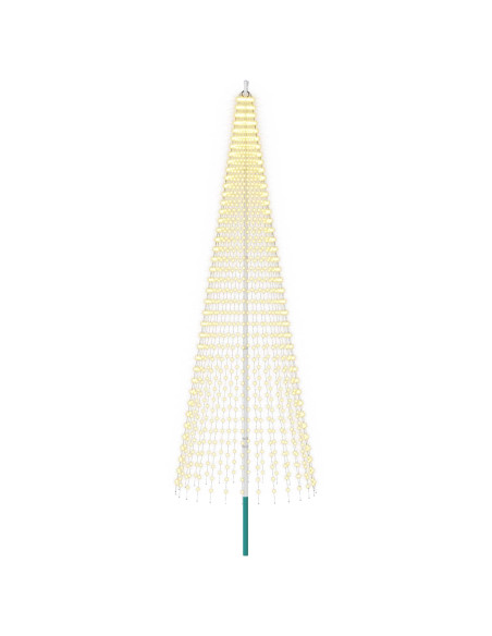 Luci per albero di Natale con picchetti e asta per bandiera