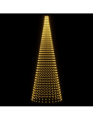 Luci per albero di Natale con picchetti e asta per bandiera