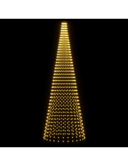 Luci per albero di Natale con picchetti e asta per bandiera