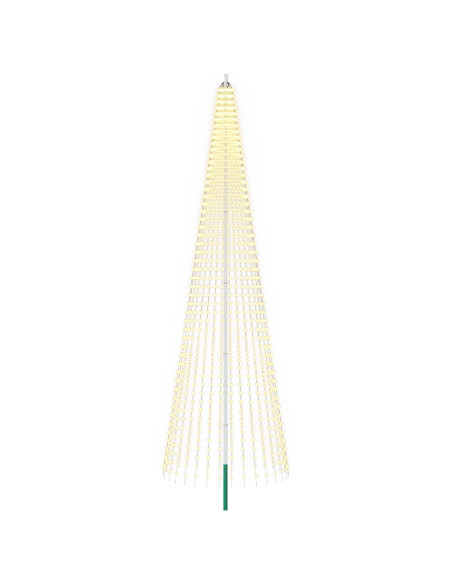 Luci per albero di Natale con picchetti e asta per bandiera