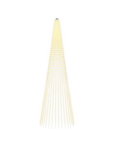 Luci per albero di Natale con picchetti e asta per bandiera