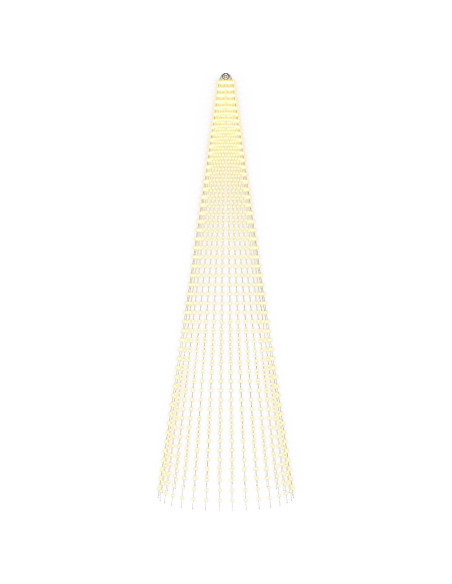 Luci per albero di Natale con picchetti e asta per bandiera