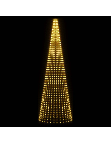 Luci per albero di Natale con picchetti e asta per bandiera