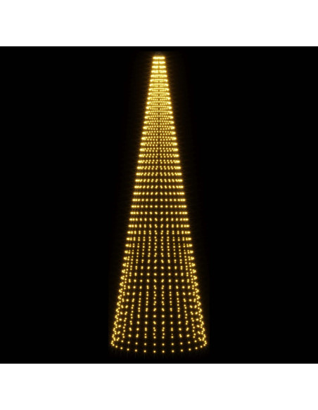 Luci per albero di Natale con picchetti e asta per bandiera