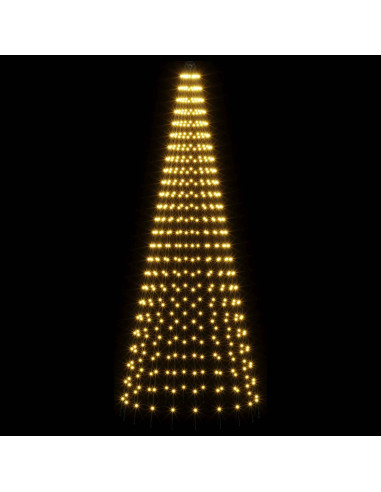 Luci per albero di Natale con picchetti e asta per bandiera