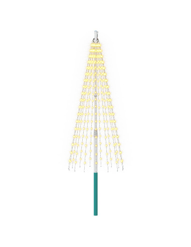 Luci per albero di Natale con picchetti e asta per bandiera