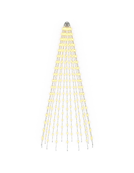 Luci per albero di Natale con picchetti e asta per bandiera