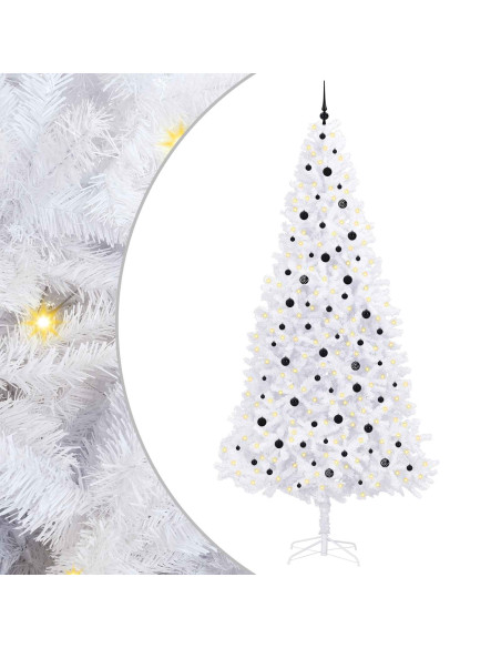 Albero di Natale artificiale Bianco 300 cm PVC e Acciaio