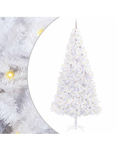 Albero di Natale artificiale Bianco 300 cm PVC e Acciaio